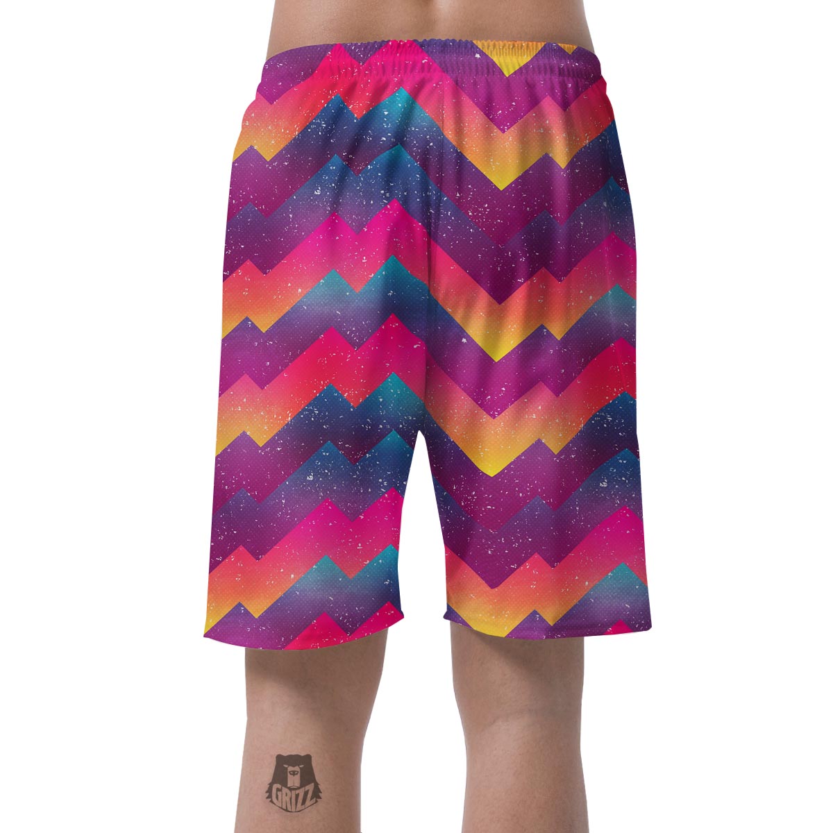 Abstract Geometric Grunge Men's Shorts-grizzshop