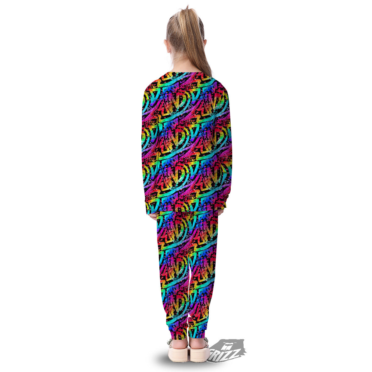 Abstract Graffiti Colorful Paint Print Pattern Kid's Pajamas-grizzshop