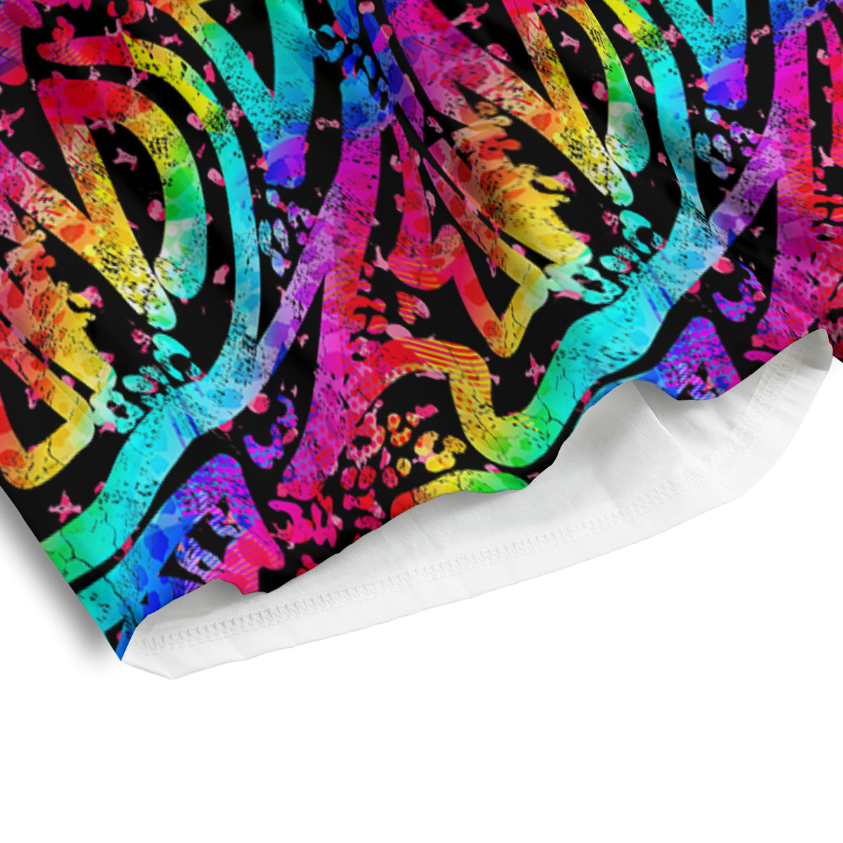 Abstract Graffiti Colorful Paint Print Pattern Men's Athletic Shorts