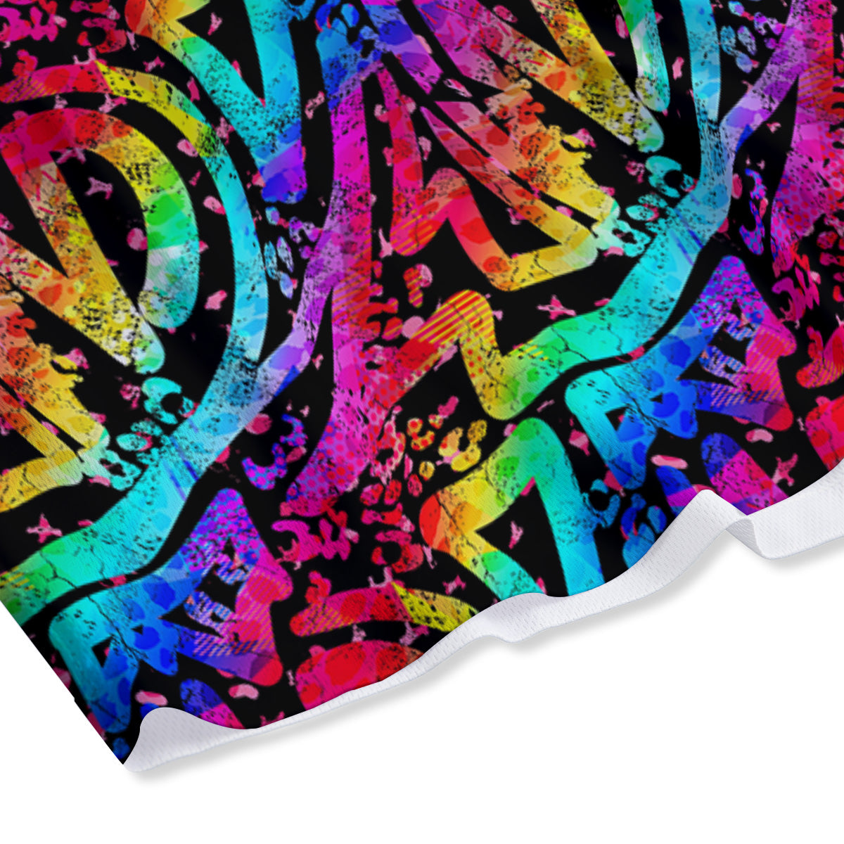 All Seeing Eye Gold Print Mesh Shorts