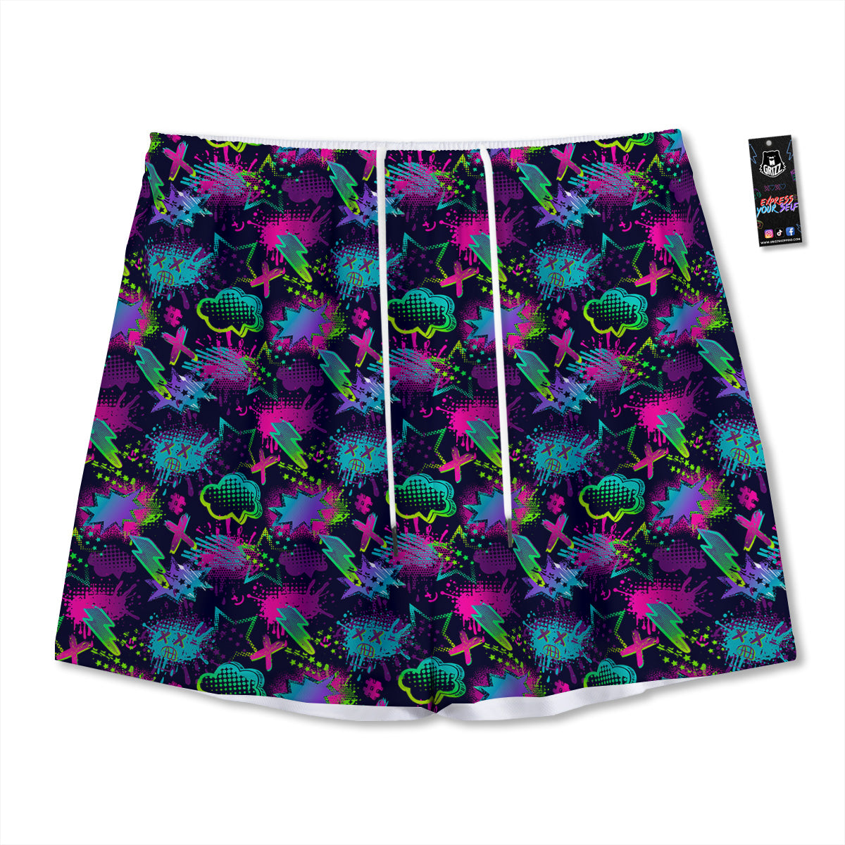 American Eagle Denim Print Pattern Mesh Shorts