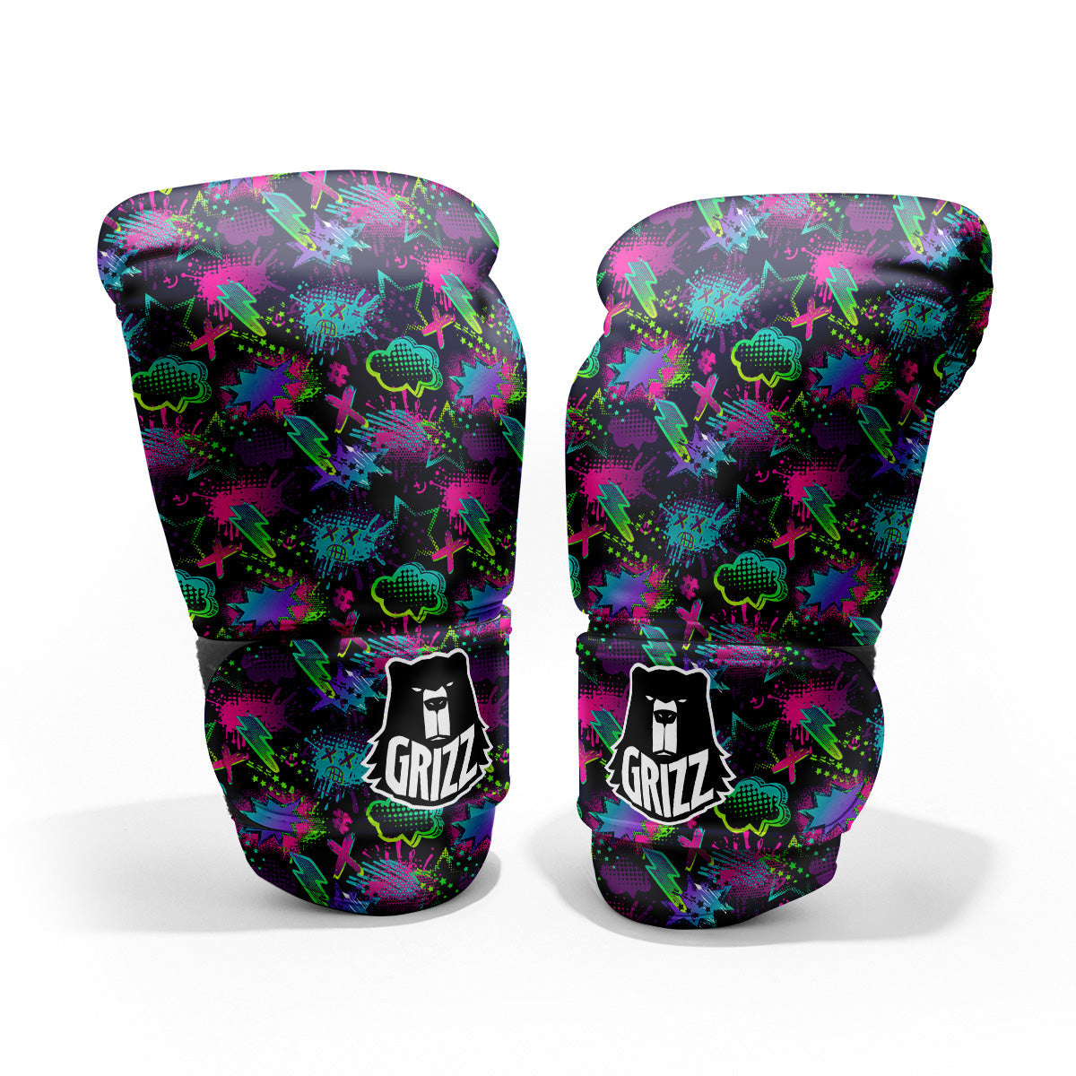Abstract Graffiti Emoji Print Pattern Pro Boxing Glove