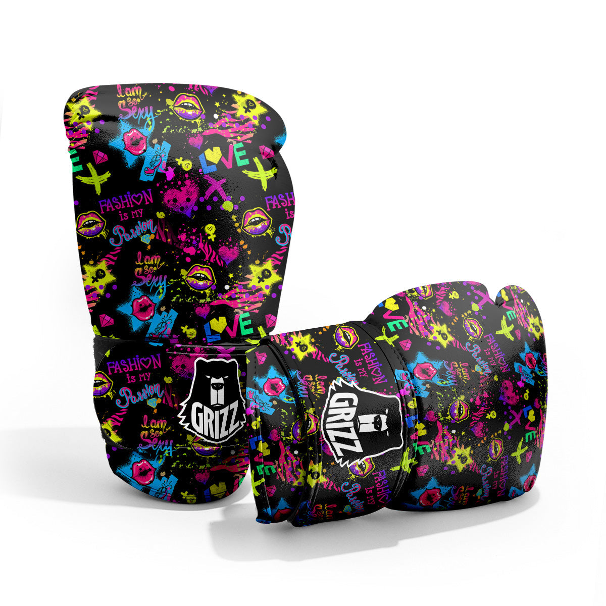 Abstract Graffiti Girlish Spray Paint Print Pattern Pro Boxing Glove