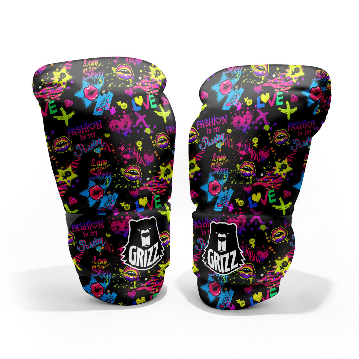 Abstract Graffiti Girlish Spray Paint Print Pattern Pro Boxing Glove