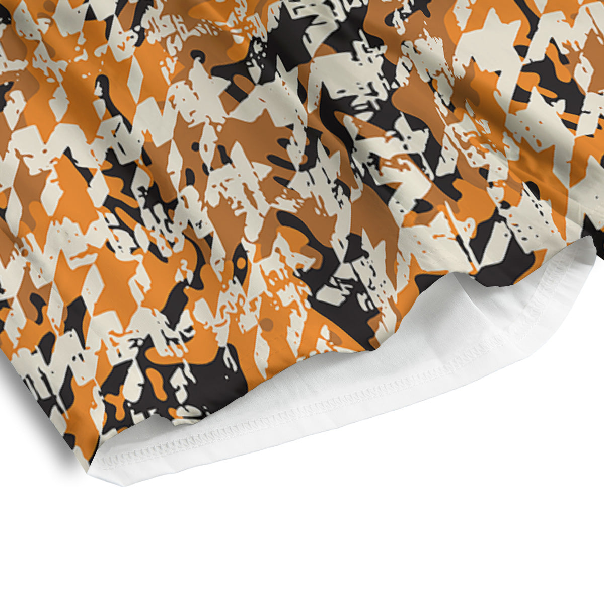 Abstract Grunge Houndstooth Camo Print Pattern Men's Athletic Shorts