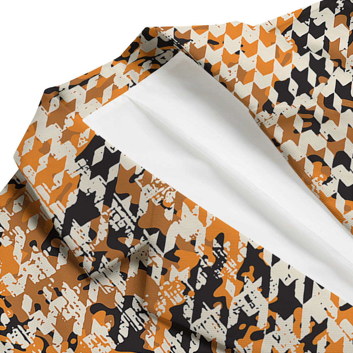 Abstract Grunge Houndstooth Camo Print Pattern Men's Blazer-grizzshop