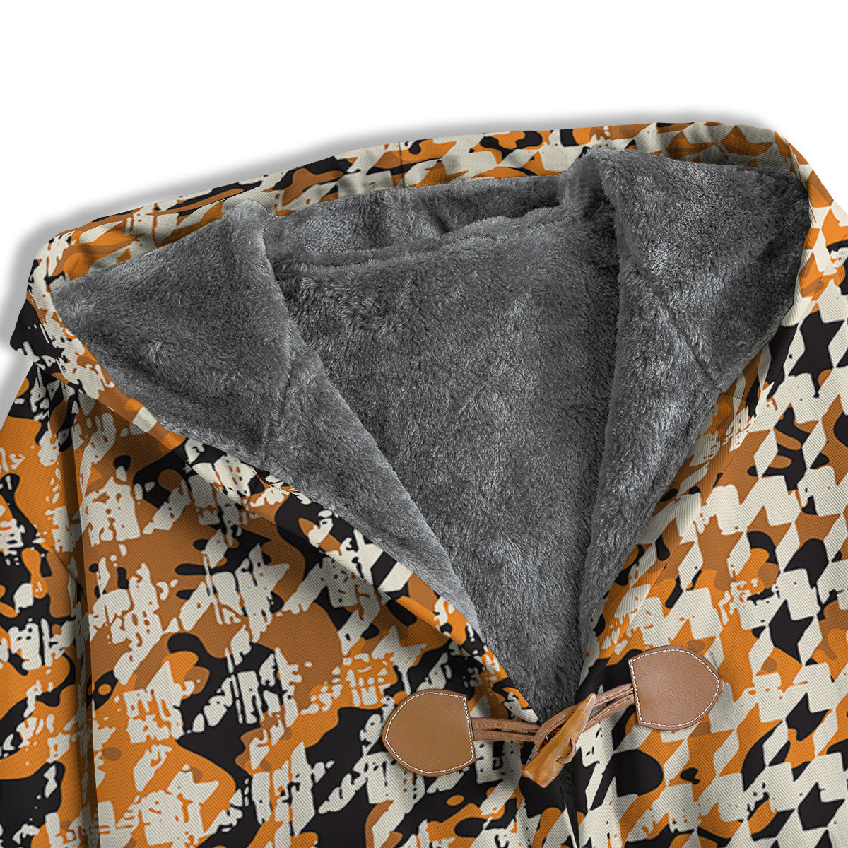 Abstract Grunge Houndstooth Camo Print Pattern Men's Windbreaker Jacket-grizzshop