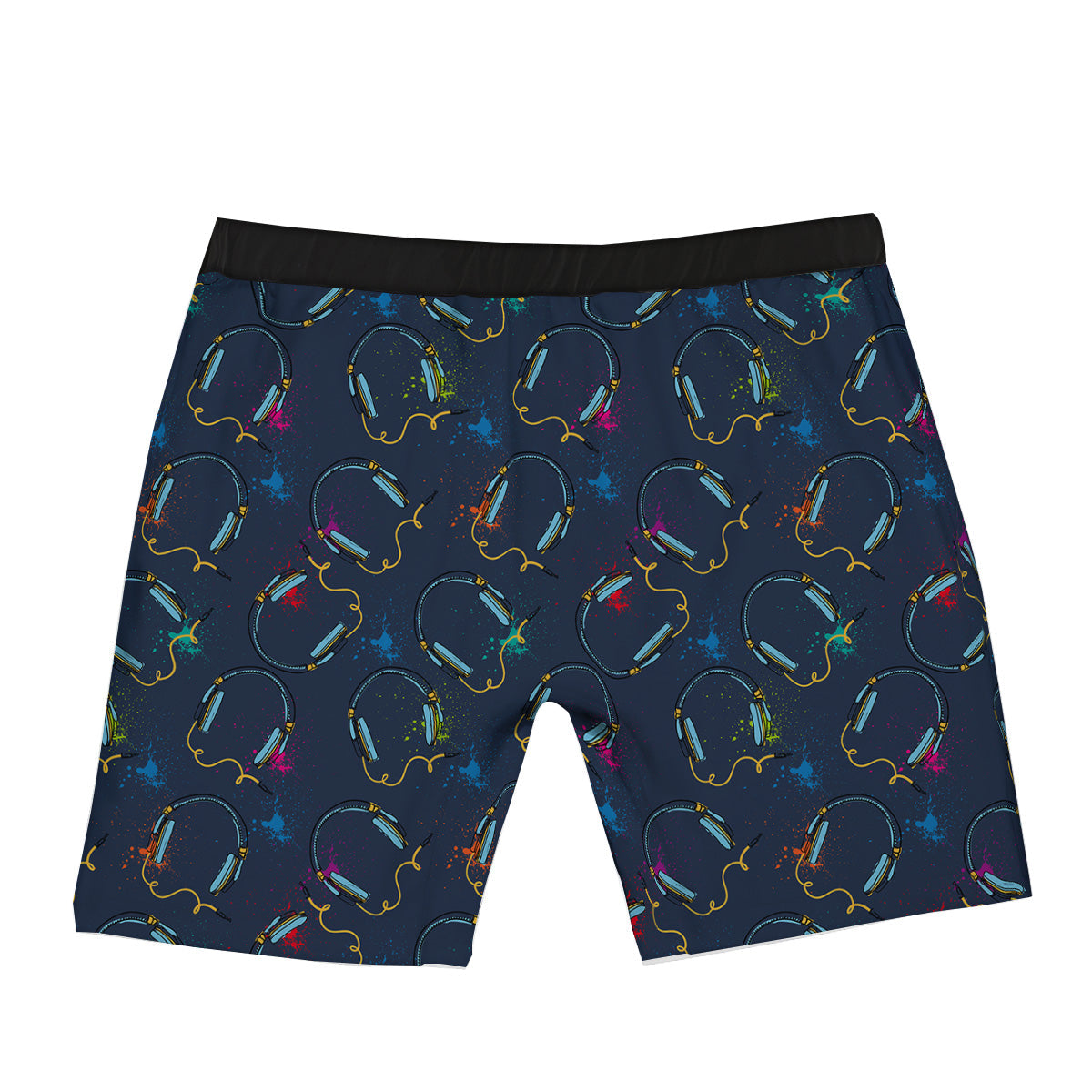 Abstract Headphone Blue Print Pattern Boxer Briefs-grizzshop