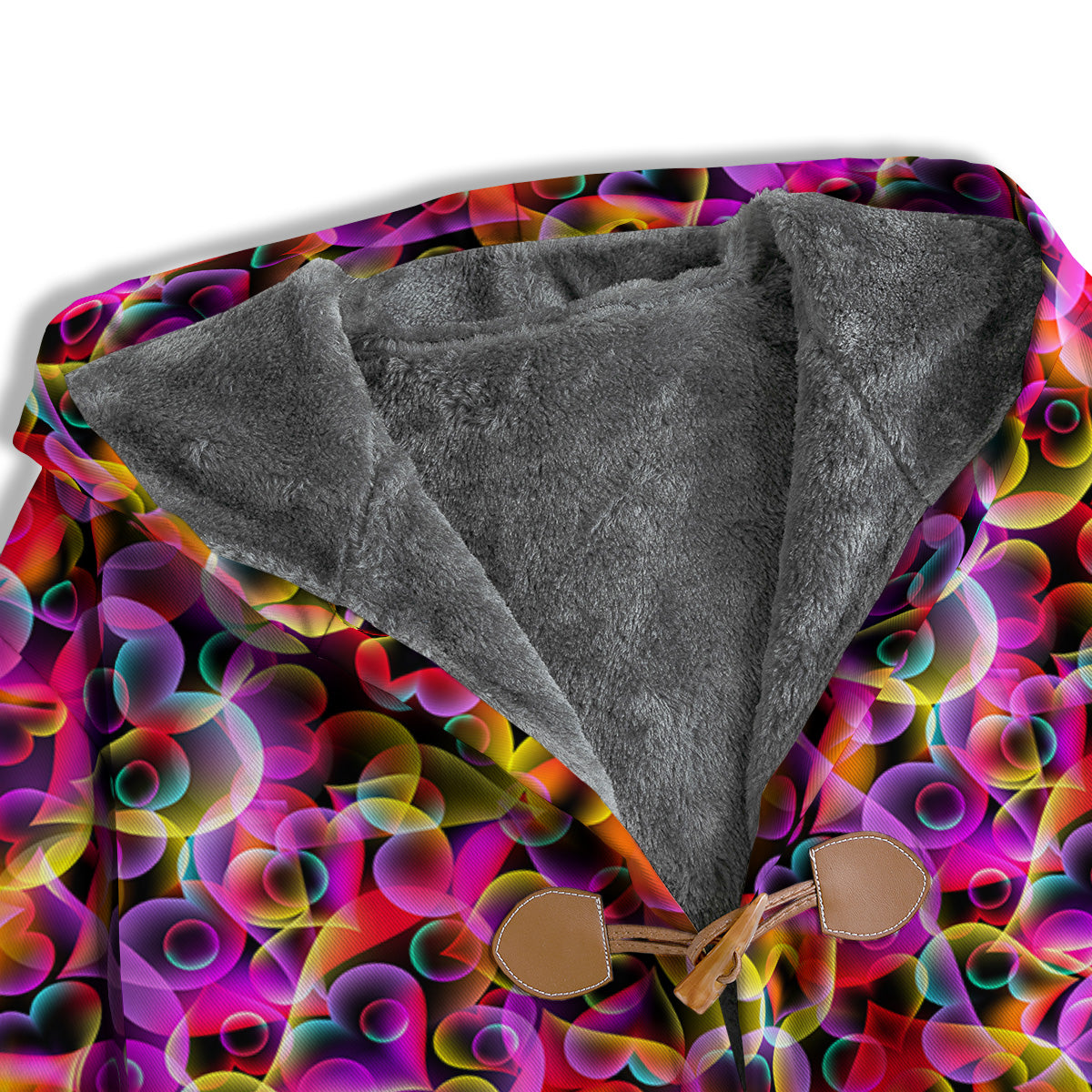 Abstract Hearts Neon Print Pattern Men's Windbreaker Jacket-grizzshop