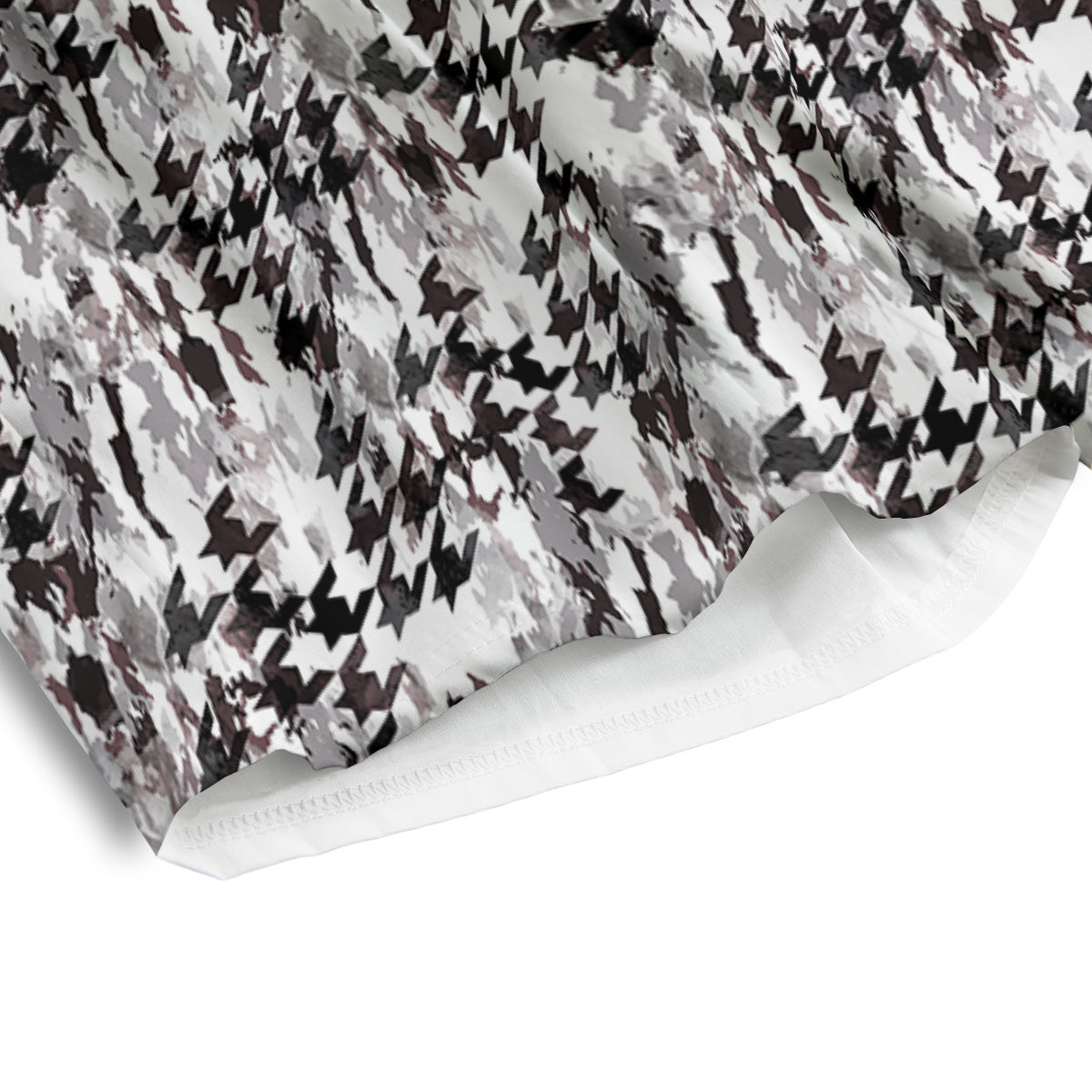 Abstract Houndstooth And Camo Print Pattern Men's Athletic Shorts
