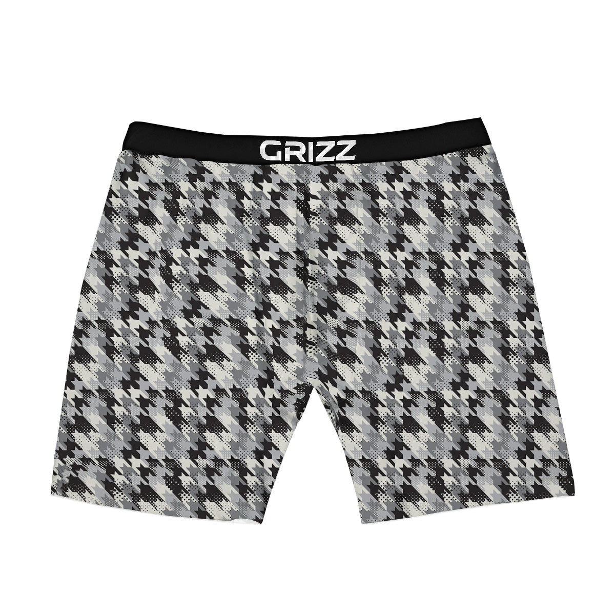 Abstract Houndstooth And Dots Print Pattern Boxer Briefs-grizzshop