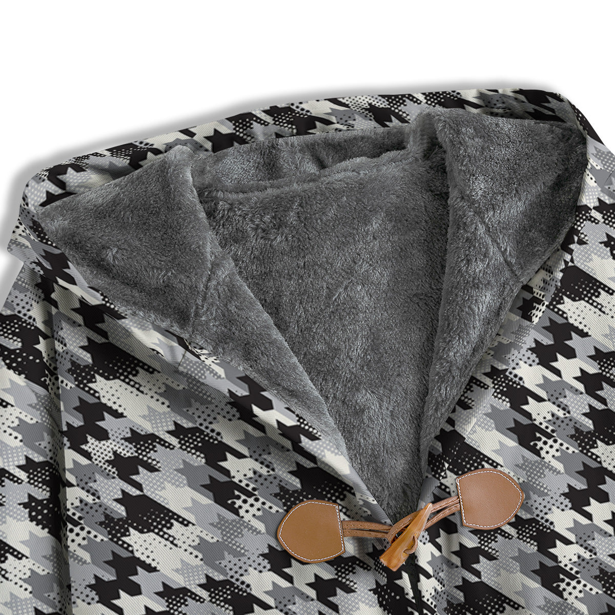 Abstract Houndstooth And Dots Print Pattern Men's Windbreaker Jacket-grizzshop