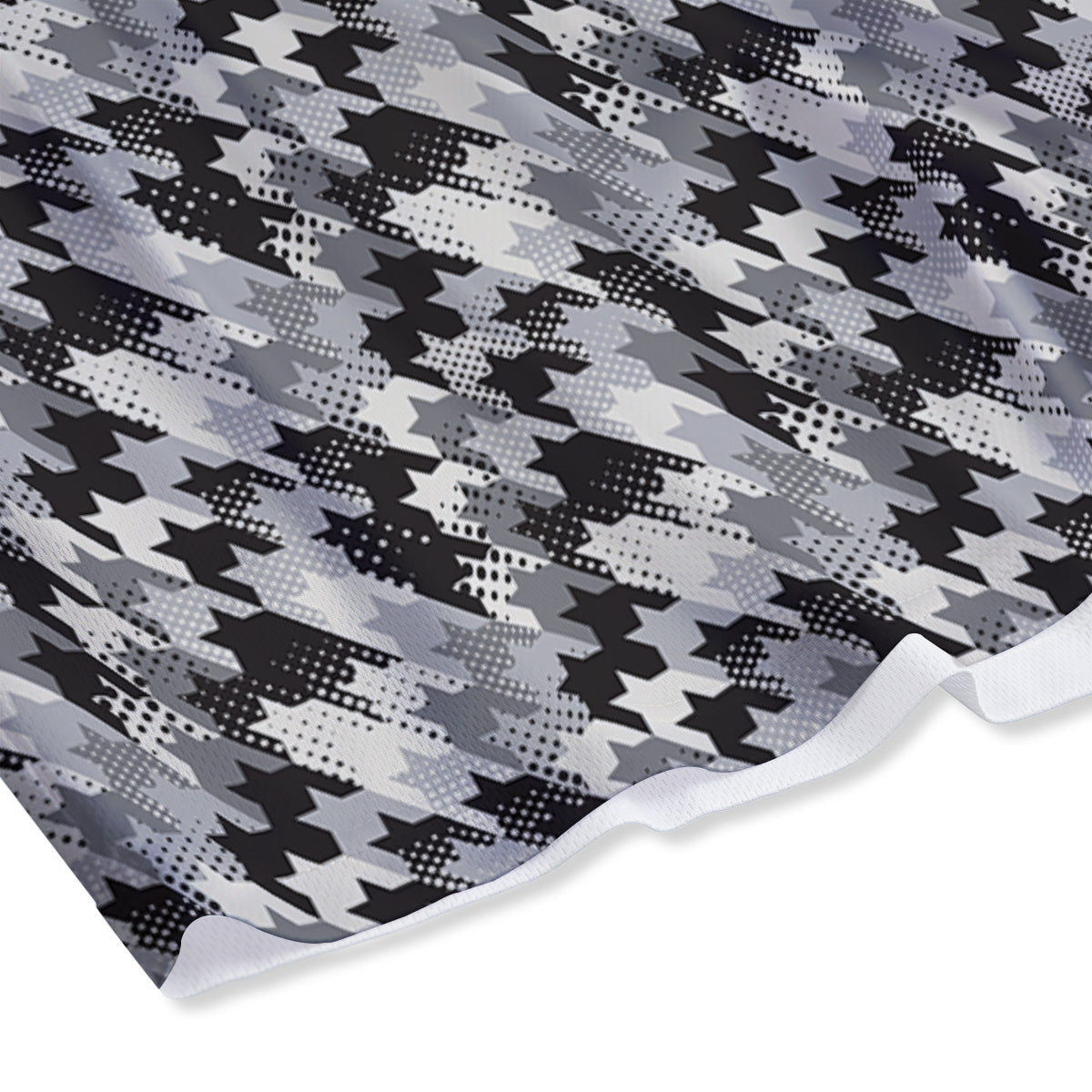 Argyle Dark Grey Print Pattern Mesh Shorts