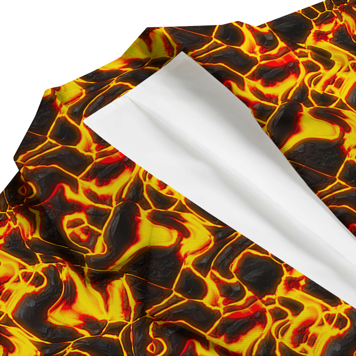 Abstract Lava And Fire Texture Print Men's Blazer-grizzshop