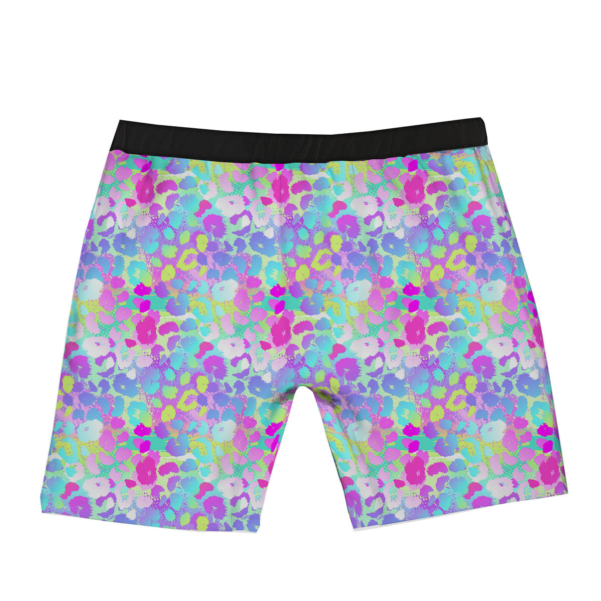 Abstract Leopard Tropical Pastel Print Pattern Boxer Briefs-grizzshop