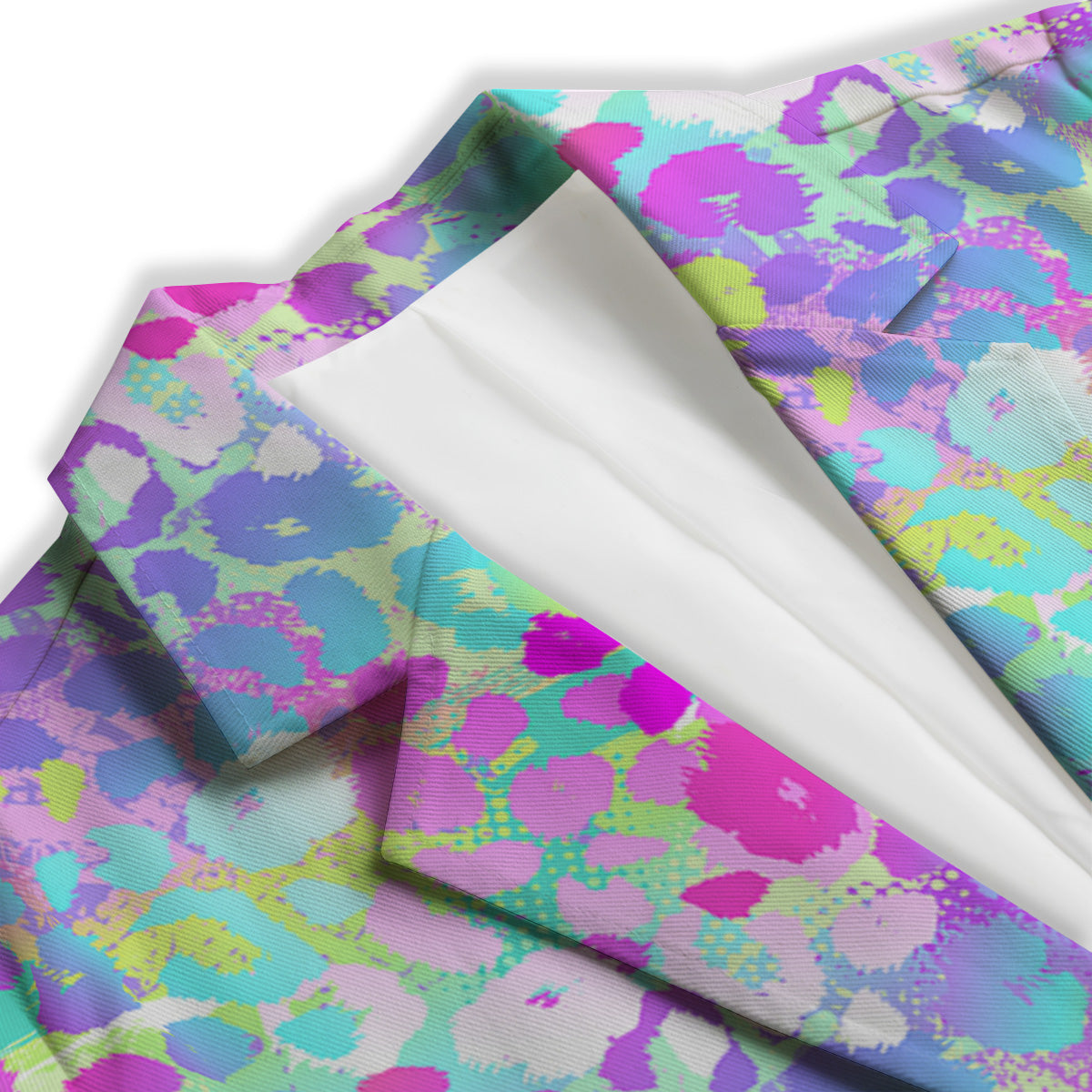 Abstract Leopard Tropical Pastel Print Pattern Women's Blazer-grizzshop