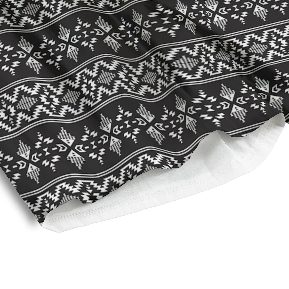 Abstract Navajo White And Black Print Men's Athletic Shorts