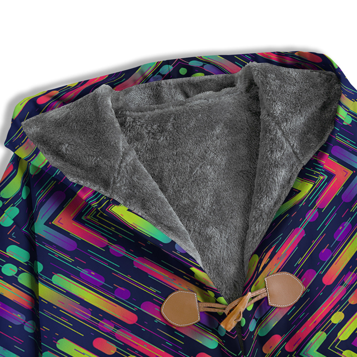 Abstract Neon Colorful Stripes Print Pattern Men's Windbreaker Jacket-grizzshop