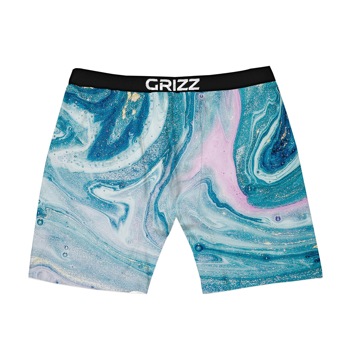 Abstract Ocean Marble Pink Blue Print Boxer Briefs-grizzshop