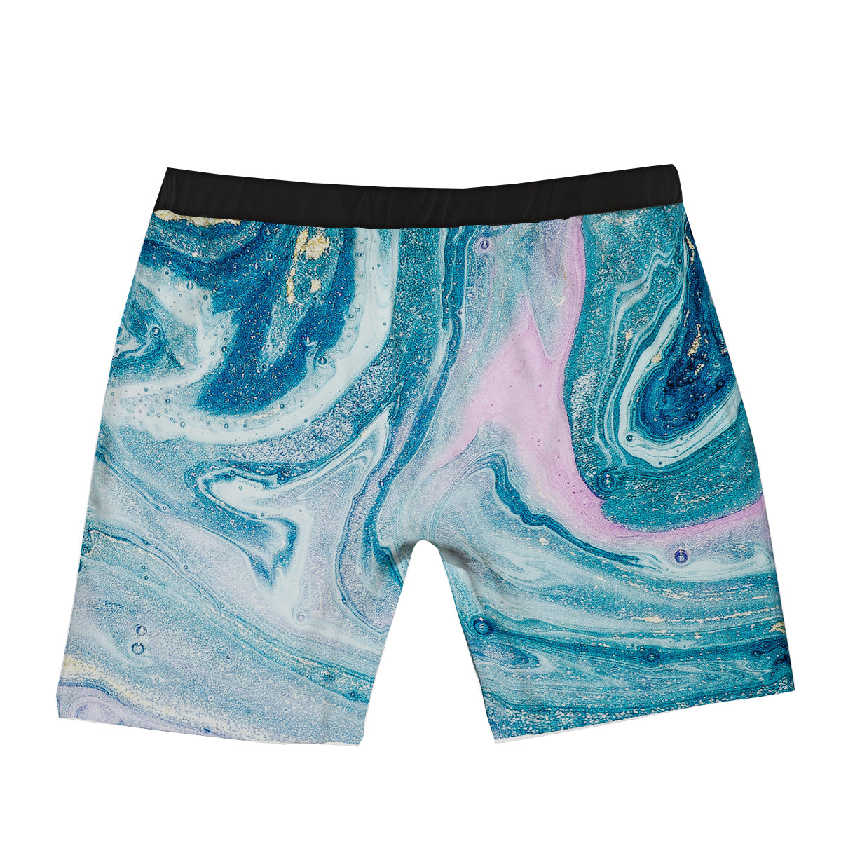 Abstract Ocean Marble Pink Blue Print Boxer Briefs-grizzshop