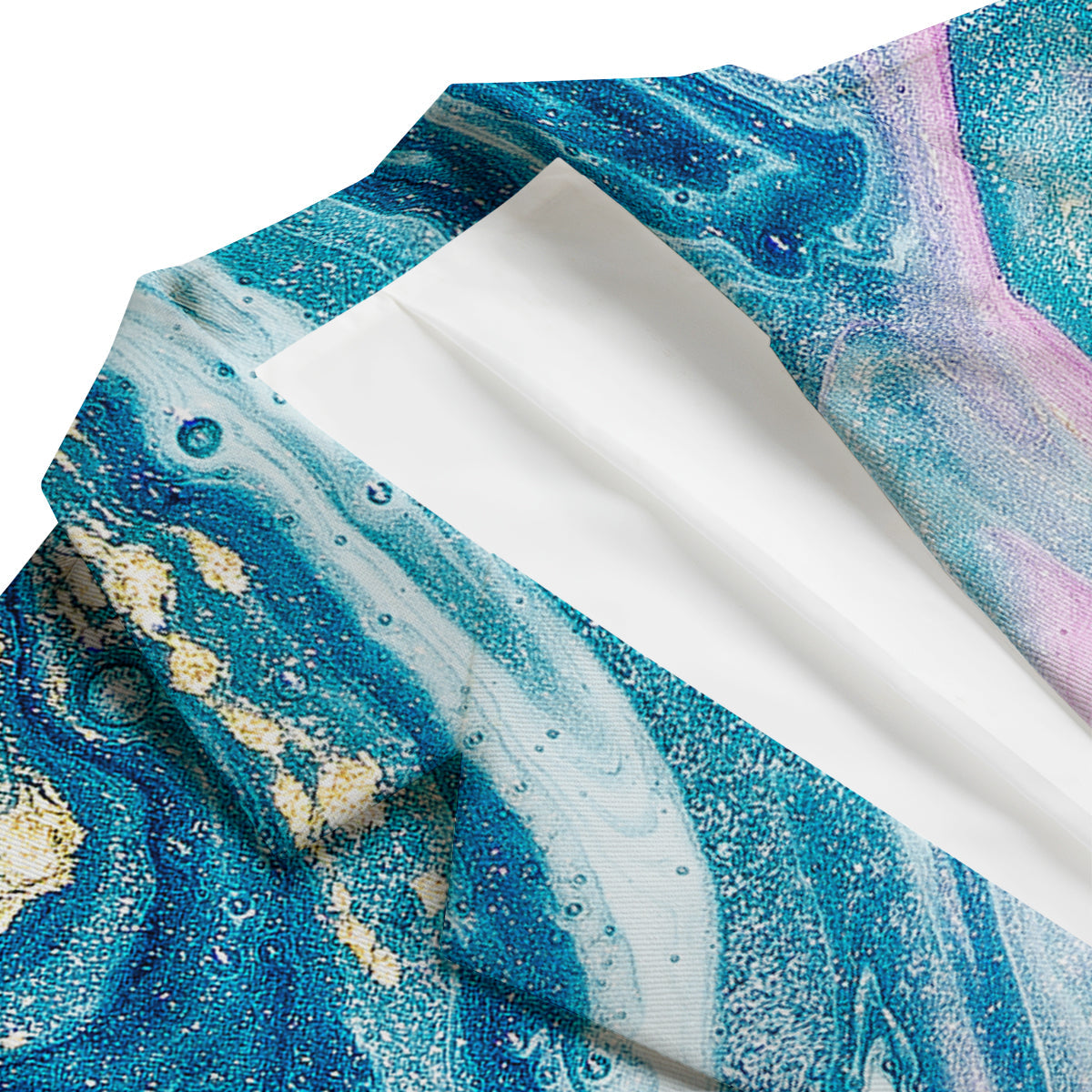 Abstract Ocean Marble Pink Blue Print Men's Blazer-grizzshop