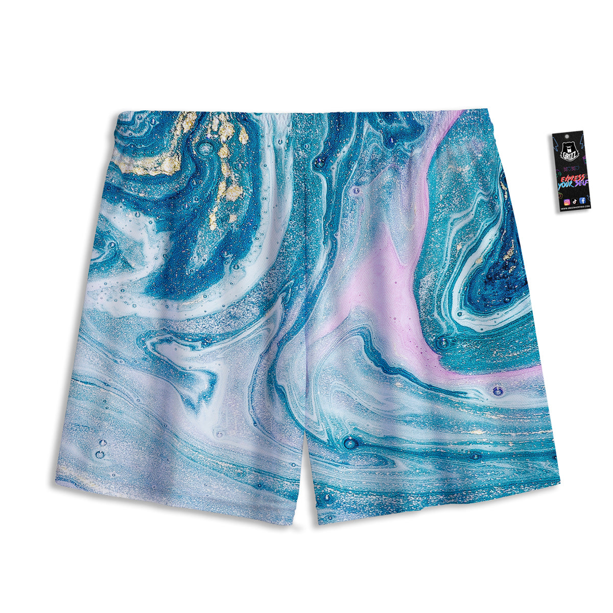 Argyle Red And Green Print Pattern Mesh Shorts