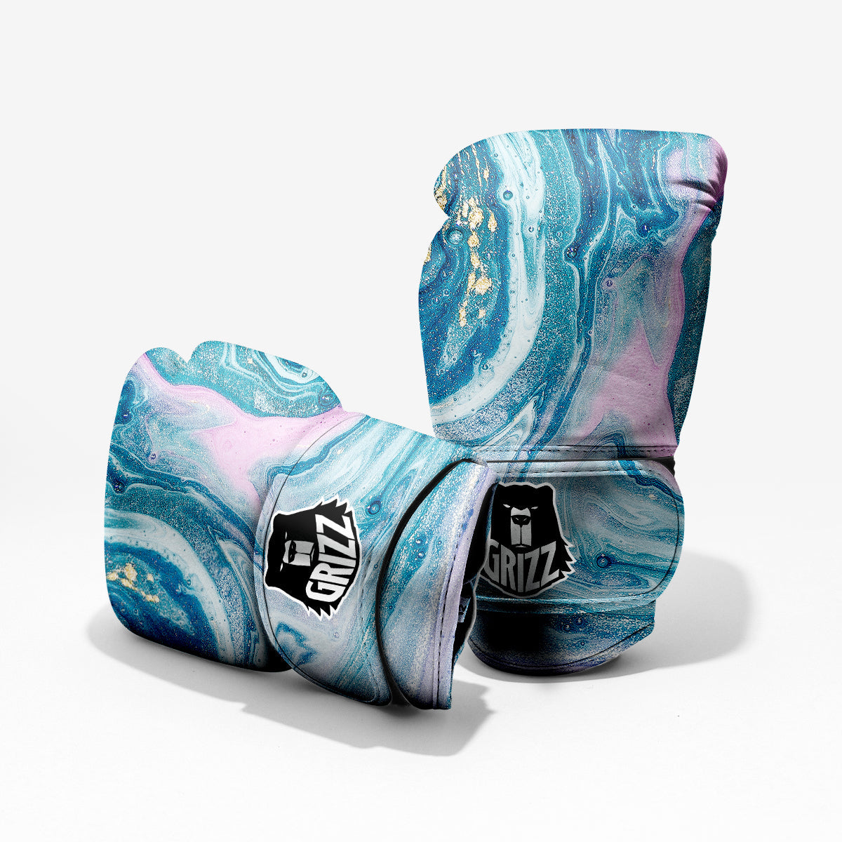 Abstract Ocean Marble Pink Blue Print Pro Boxing Glove