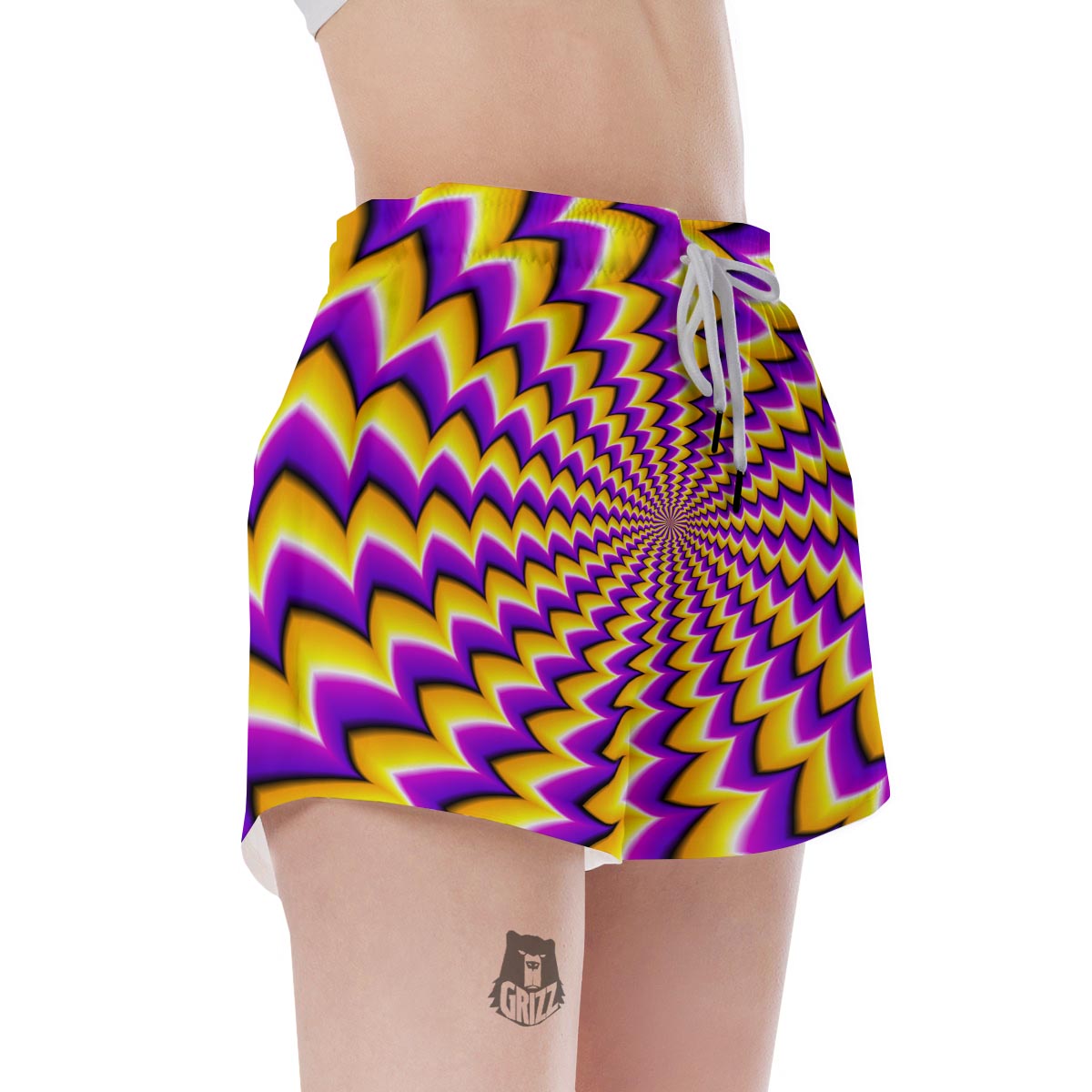 Abstract Optical illusion Women's Shorts-grizzshop