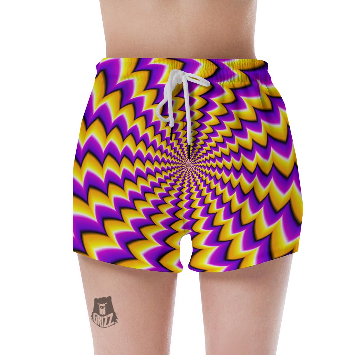 Abstract Optical illusion Women's Shorts-grizzshop