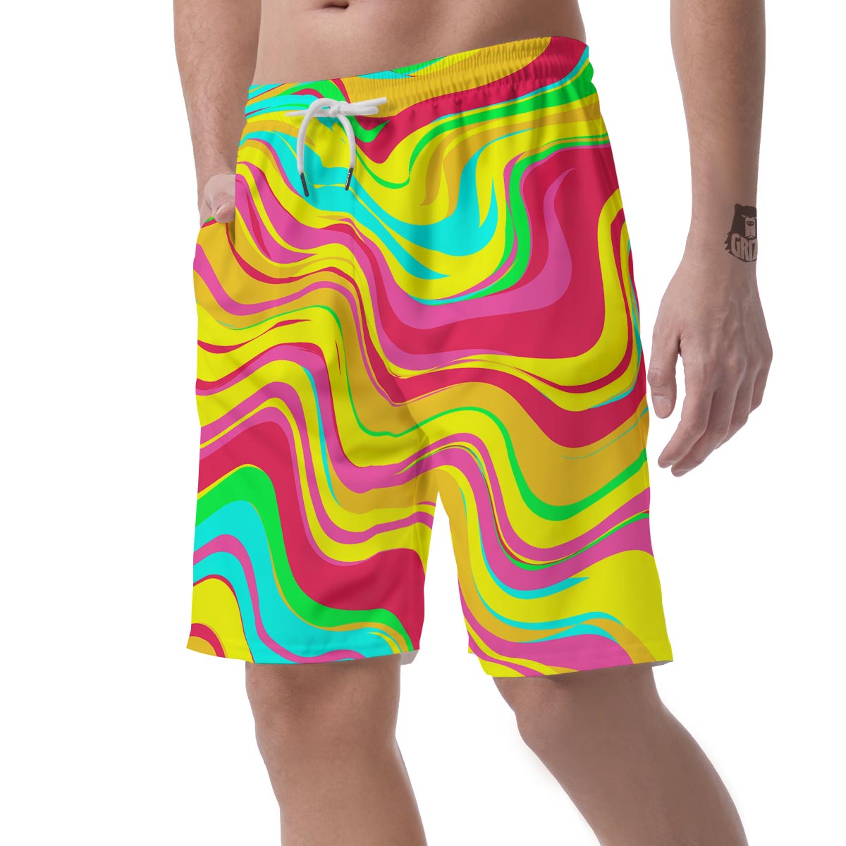 Abstract Paint Men's Shorts-grizzshop