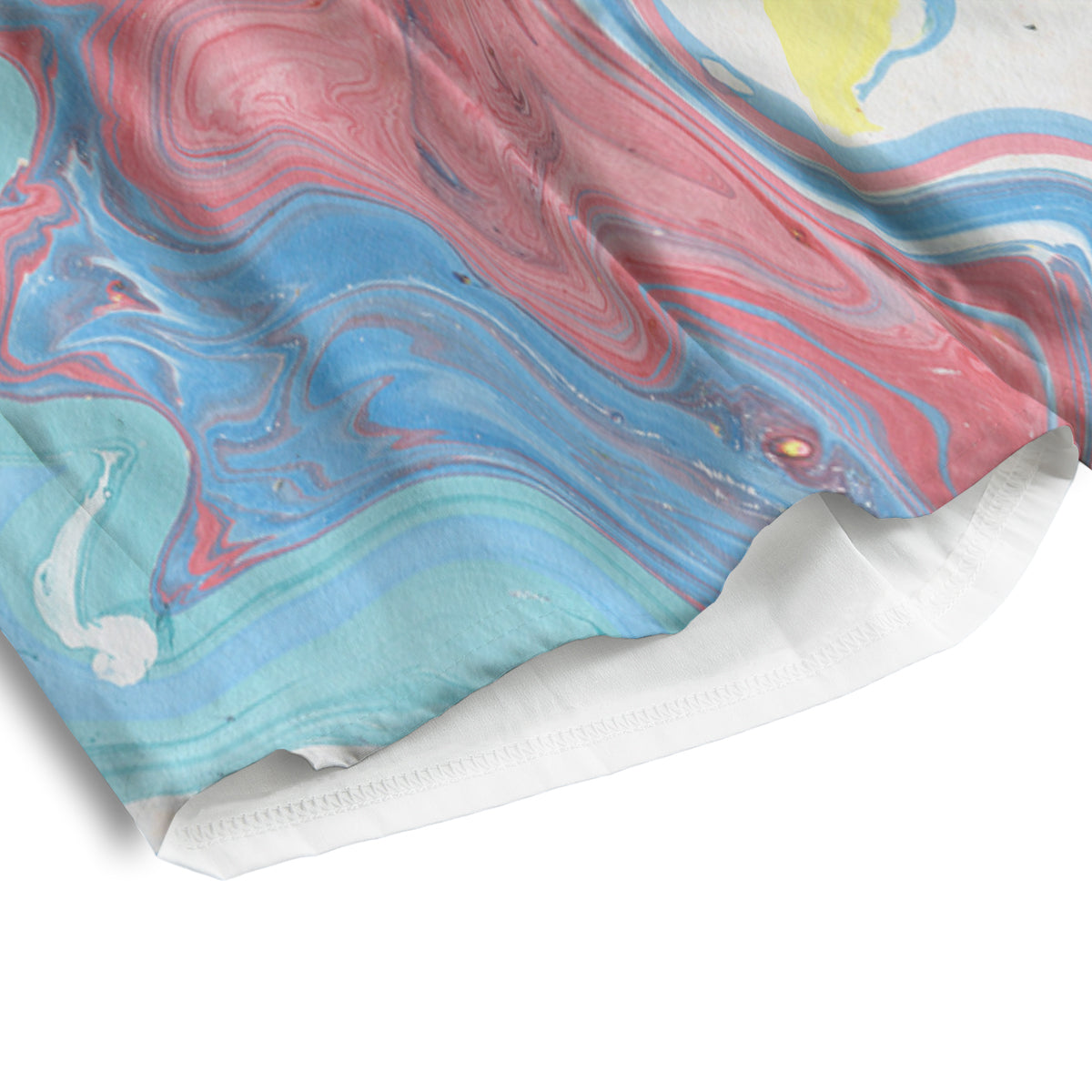 Abstract Pastel Texture Marble Print Men's Athletic Shorts