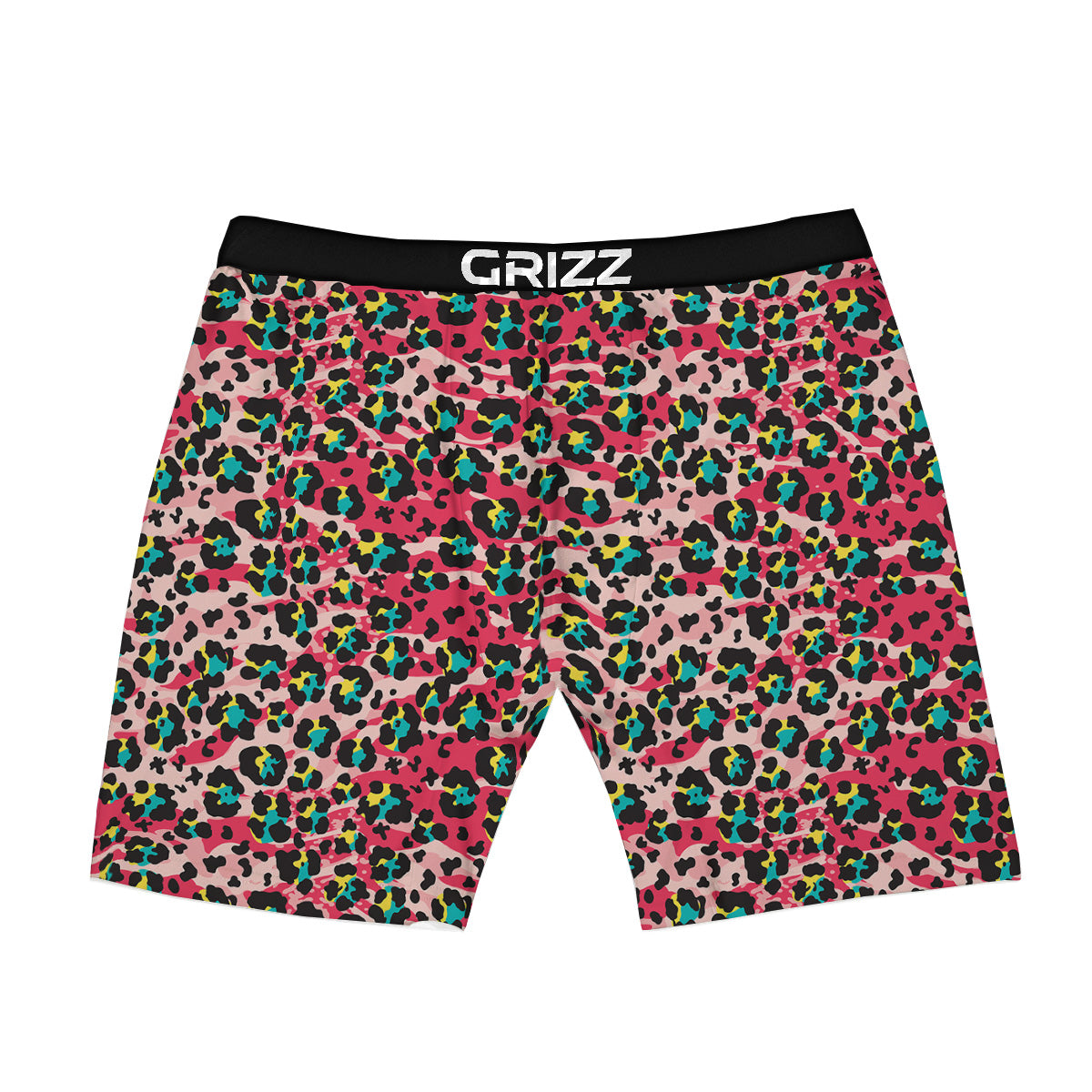 Abstract Pink Leopard Skin Print Pattern Boxer Briefs-grizzshop