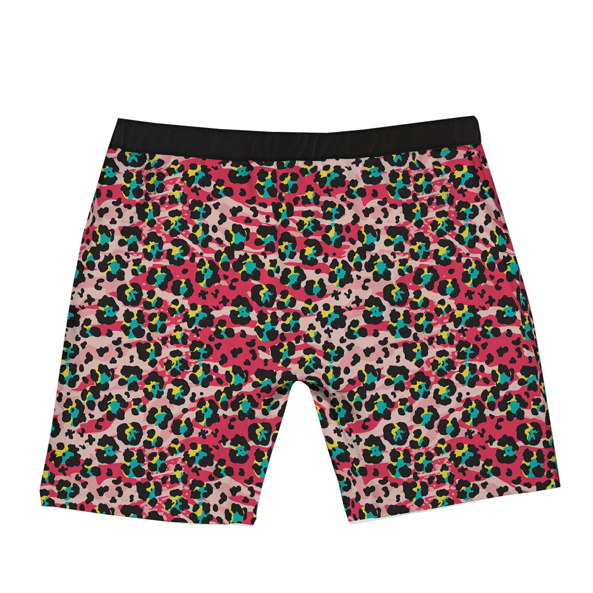 Abstract Pink Leopard Skin Print Pattern Boxer Briefs-grizzshop