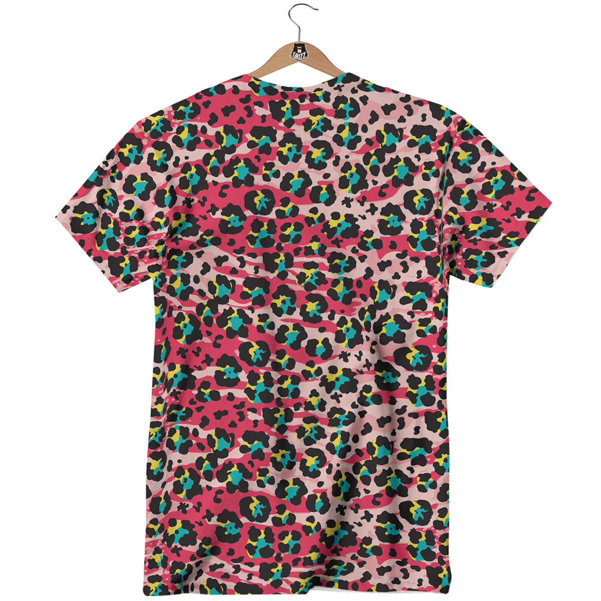 Abstract Pink Leopard Skin Print Pattern T-Shirt-grizzshop
