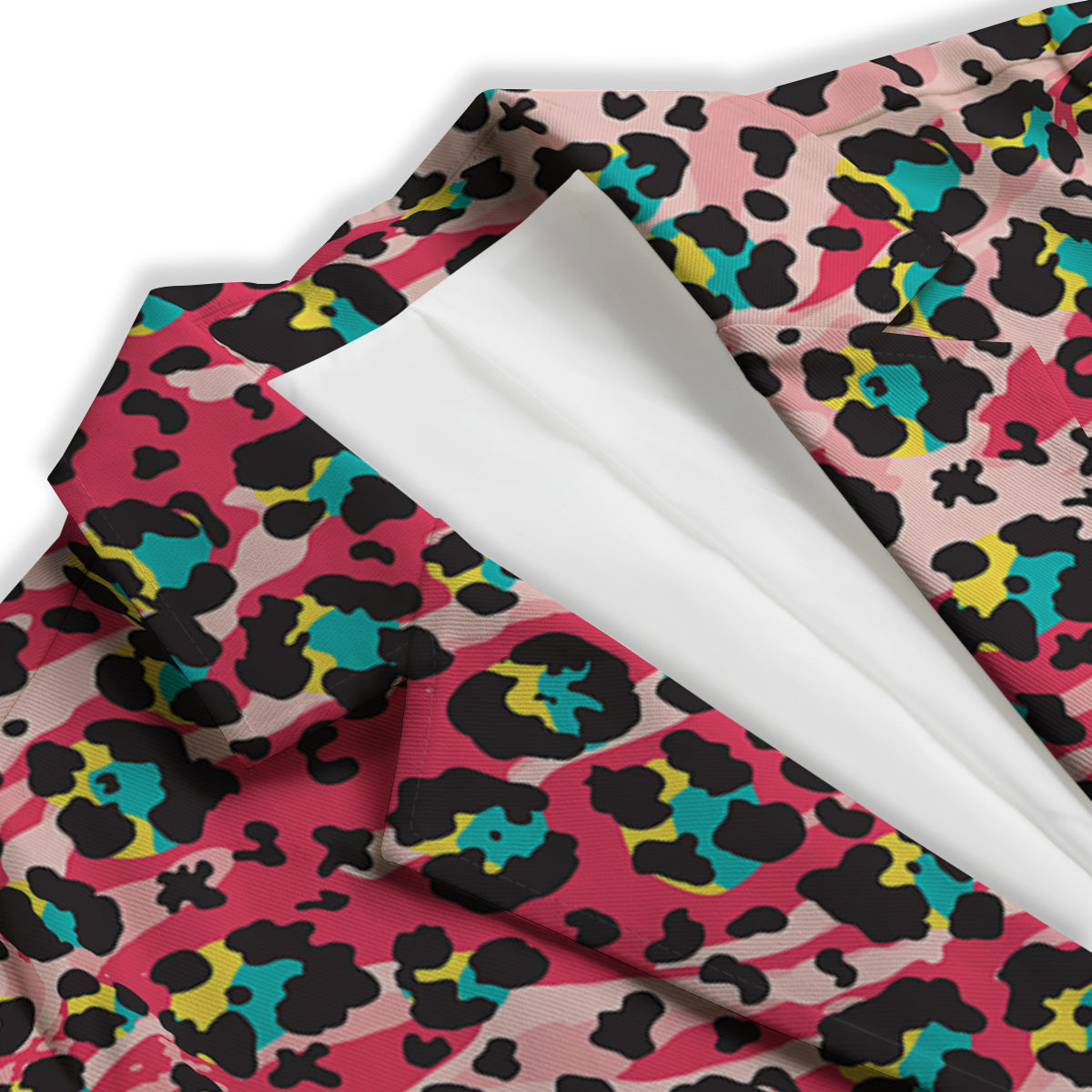 Abstract Pink Leopard Skin Print Pattern Women's Blazer-grizzshop