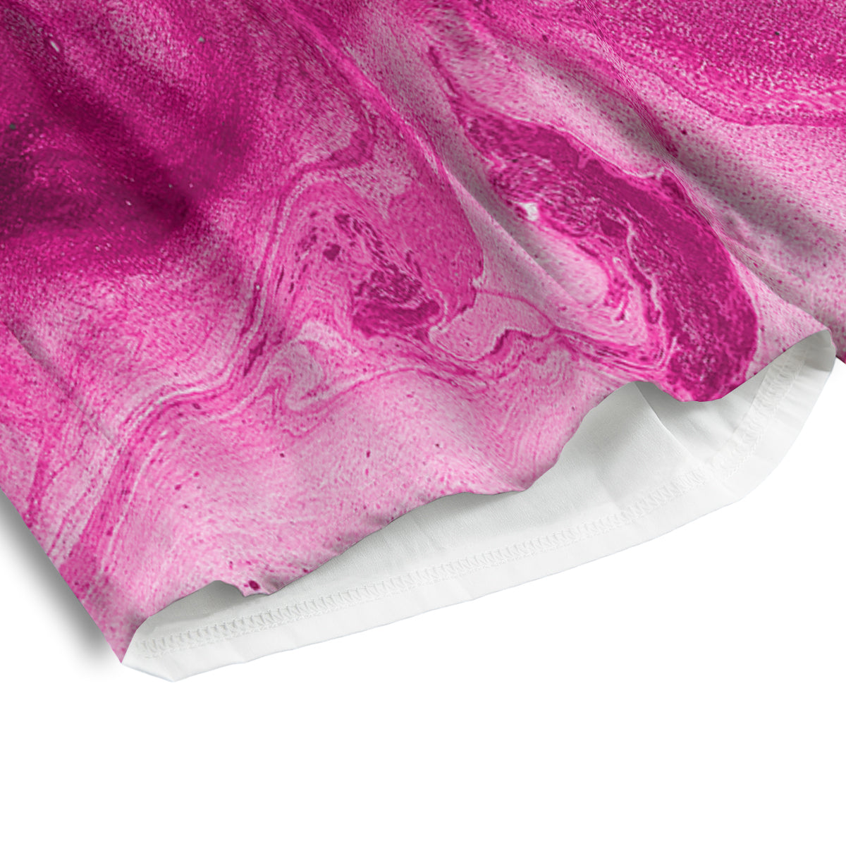 Abstract Pink Marble Print Men's Athletic Shorts