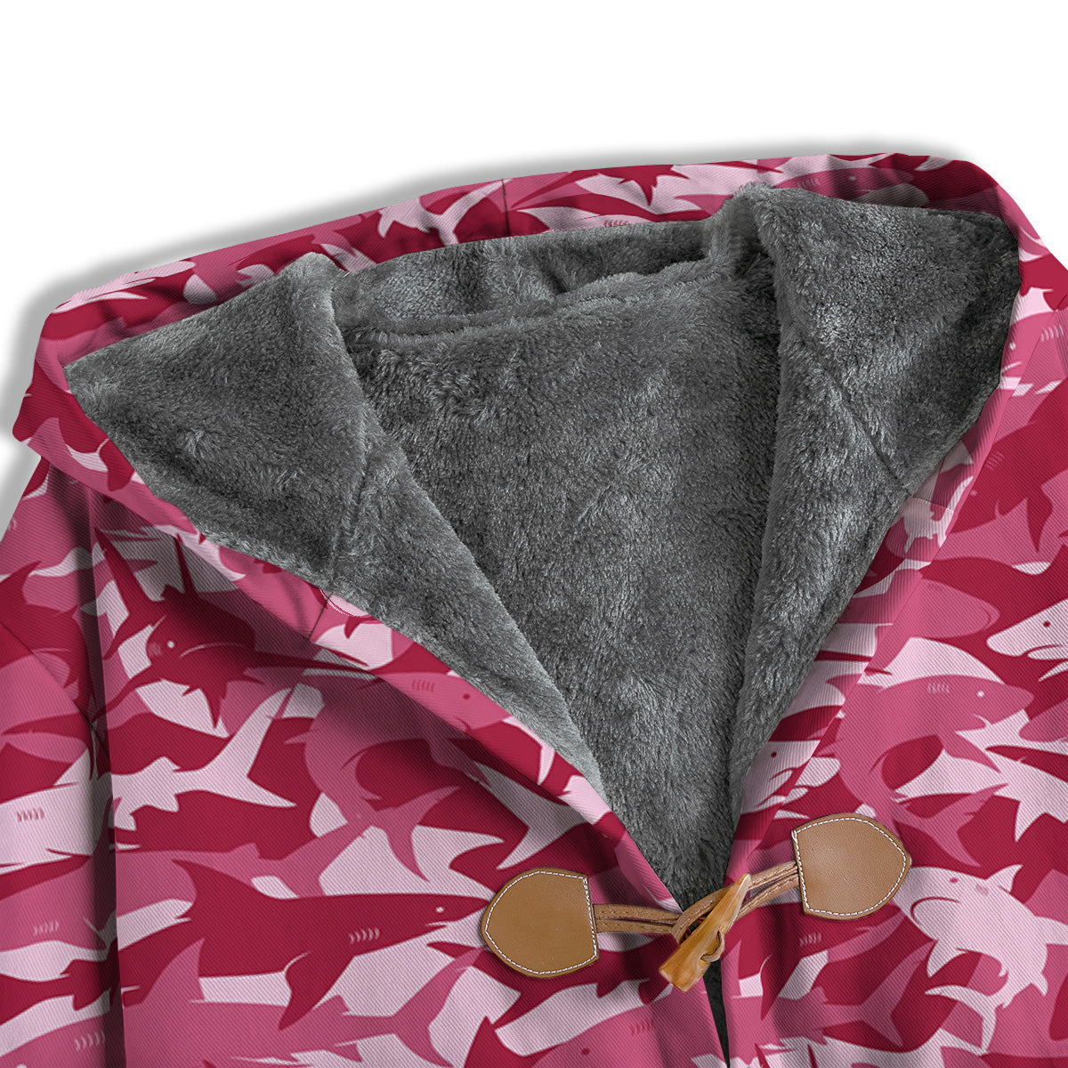 Abstract Pink Shark Camo Print Pattern Men's Windbreaker Jacket-grizzshop