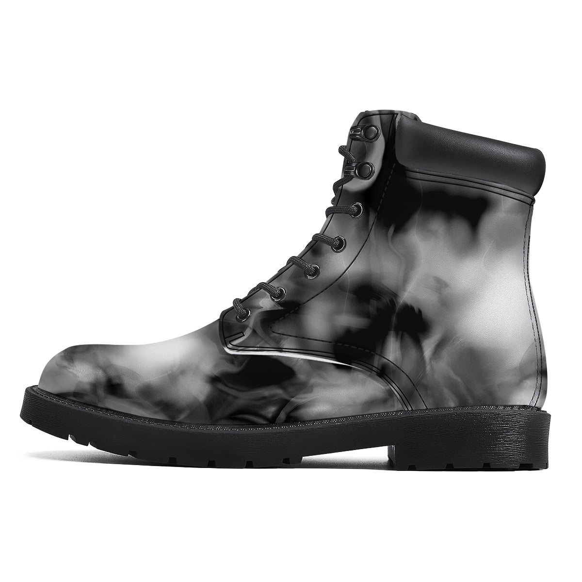Abstract Psychedelic Liquid Smoke Print Boots-grizzshop