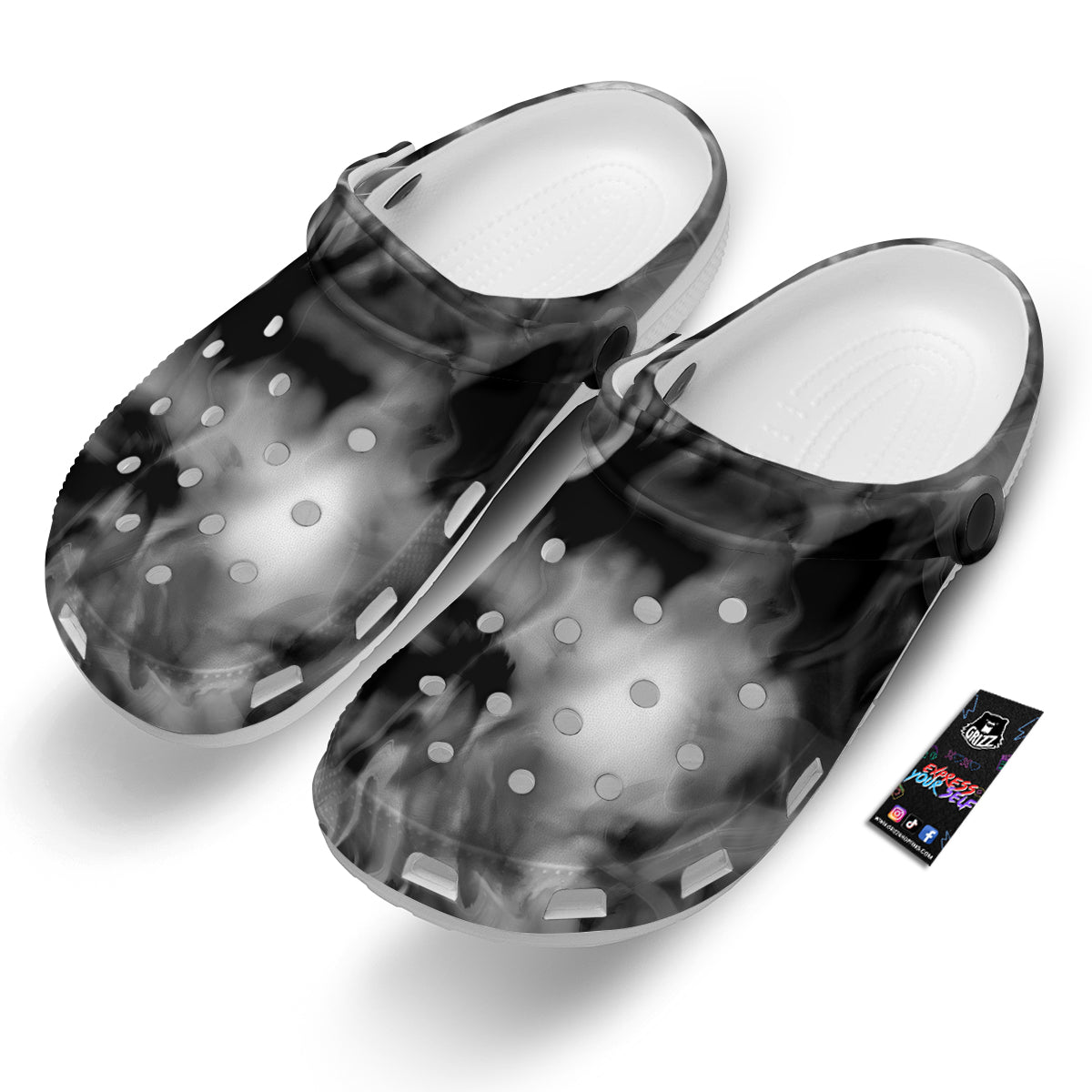 Abstract Psychedelic Liquid Smoke Print Clog-grizzshop