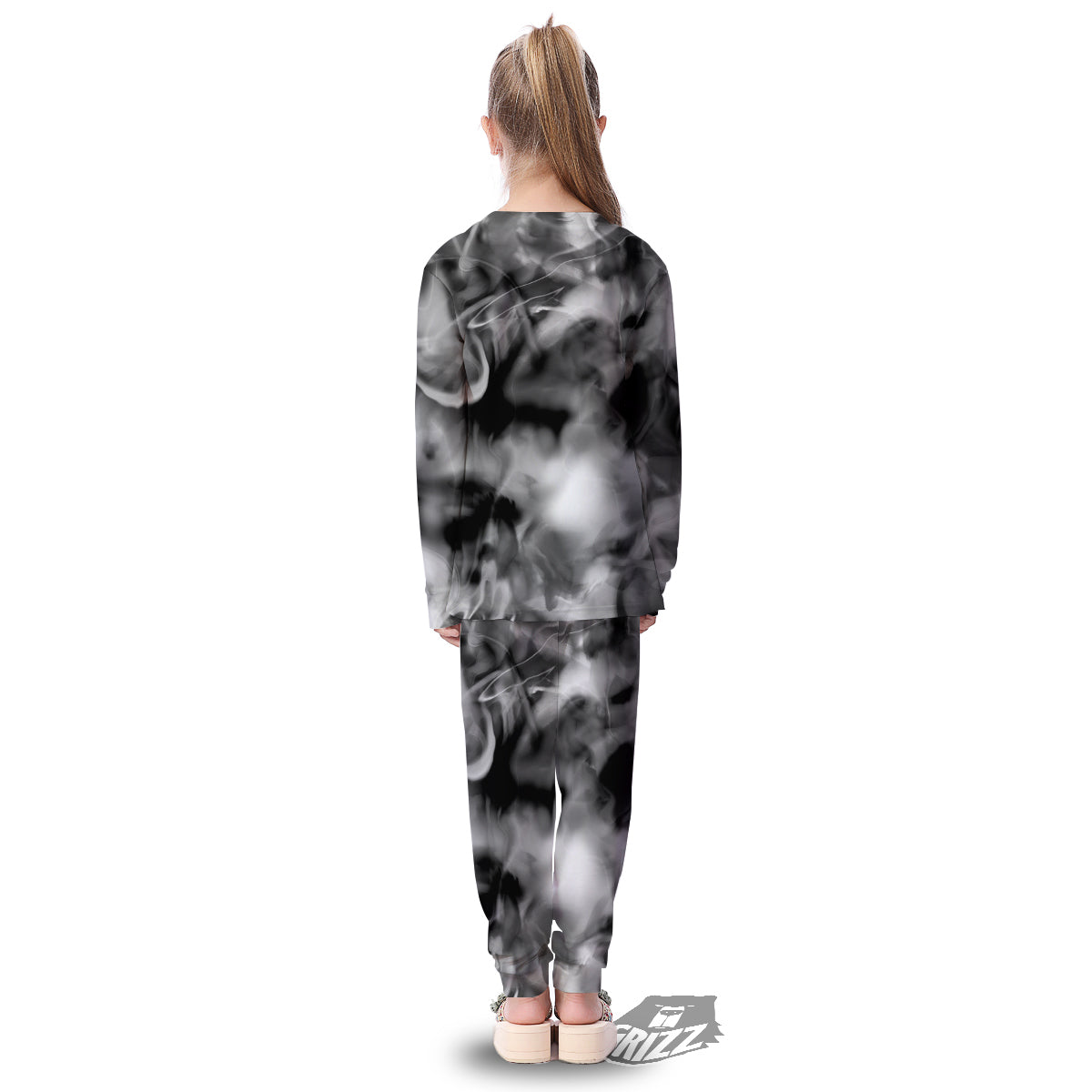 Abstract Psychedelic Liquid Smoke Print Kid's Pajamas-grizzshop