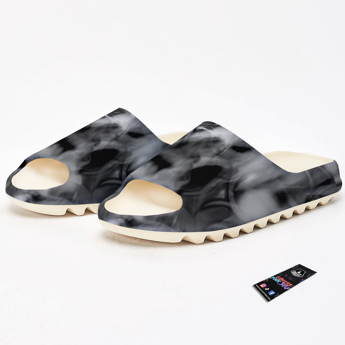 Abstract Psychedelic Liquid Smoke Print Sandals-grizzshop