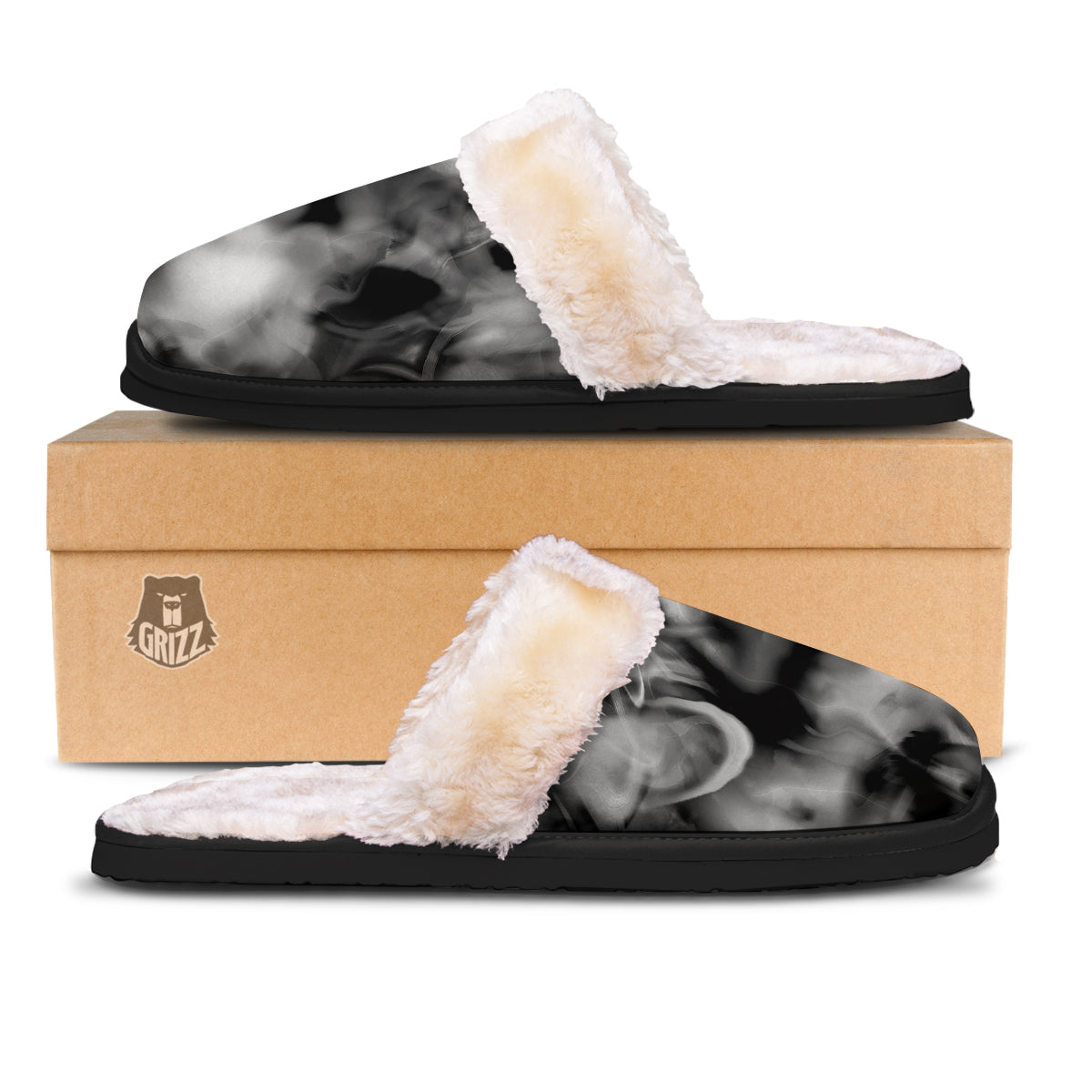 Abstract Psychedelic Liquid Smoke Print Slippers-grizzshop