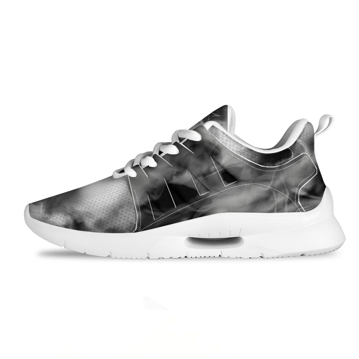 Abstract Psychedelic Liquid Smoke Print Tennis Shoes-grizzshop
