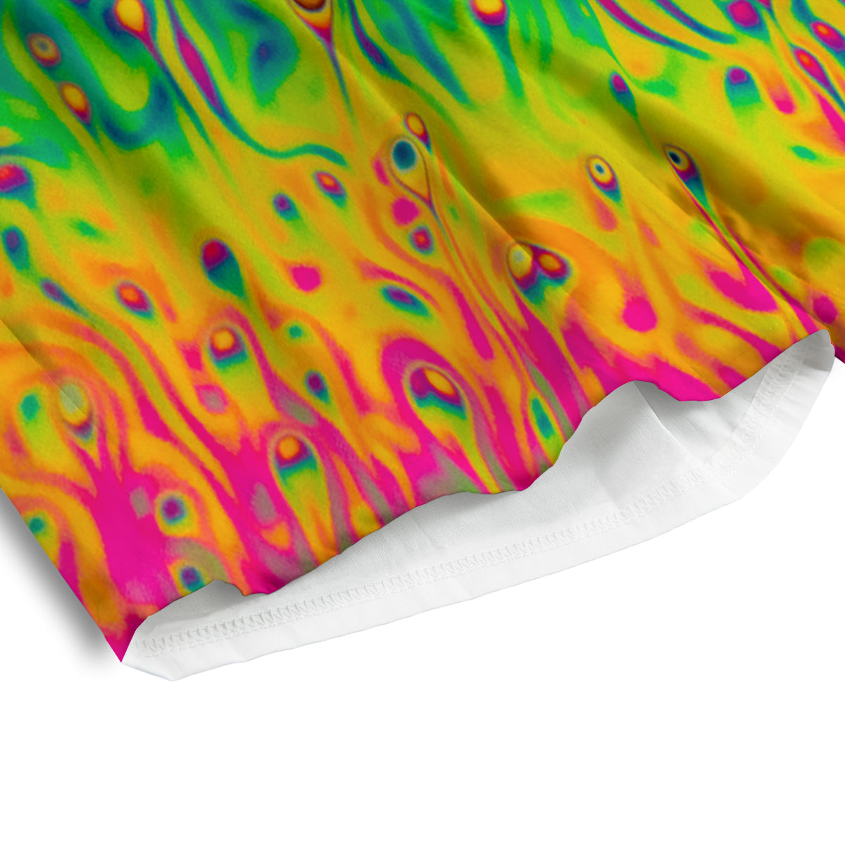 Abstract Psychedelic Rainbow Acid Print Men's Athletic Shorts