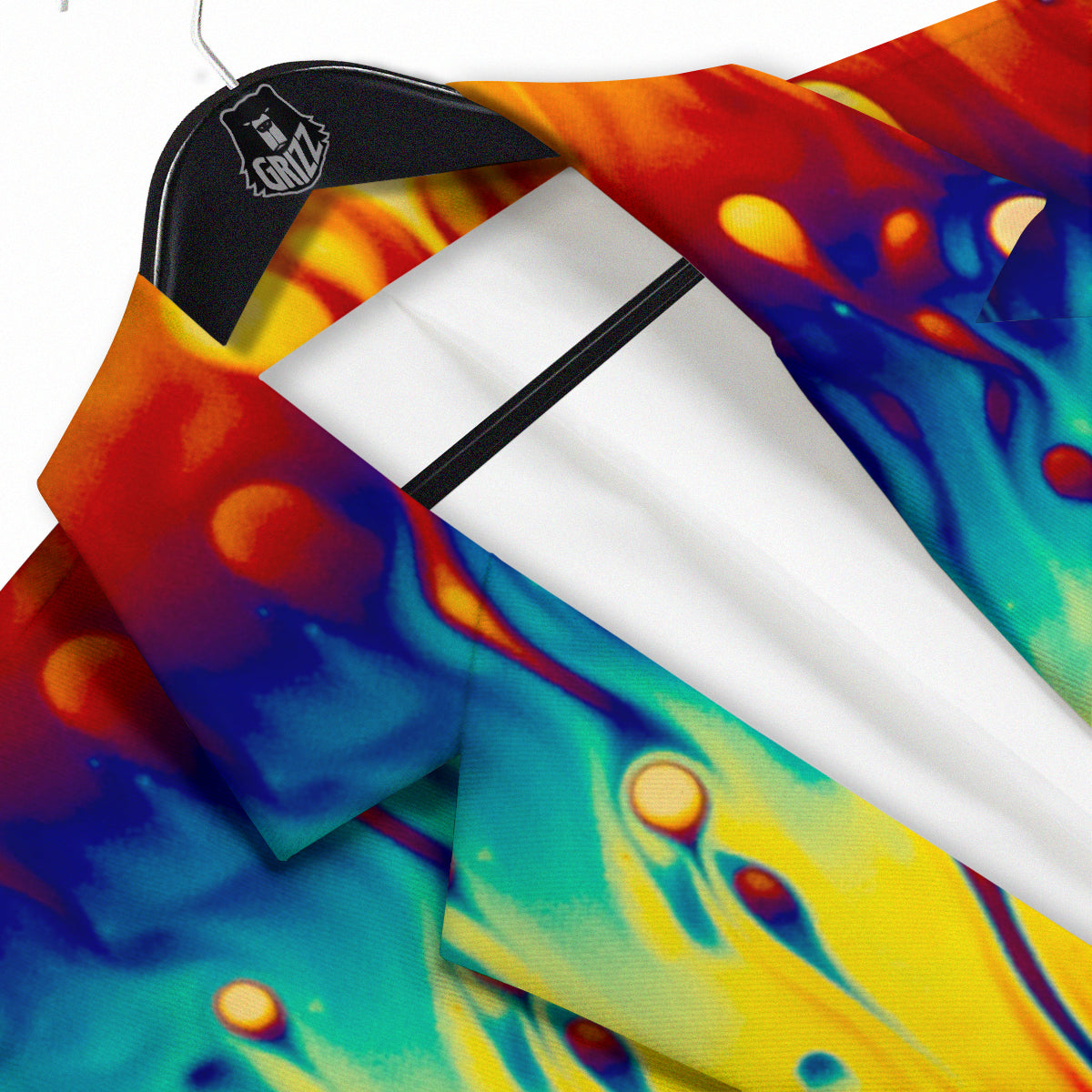 Abstract Psychedelic Rainbow Acid Print Men's Sport Coat-grizzshop