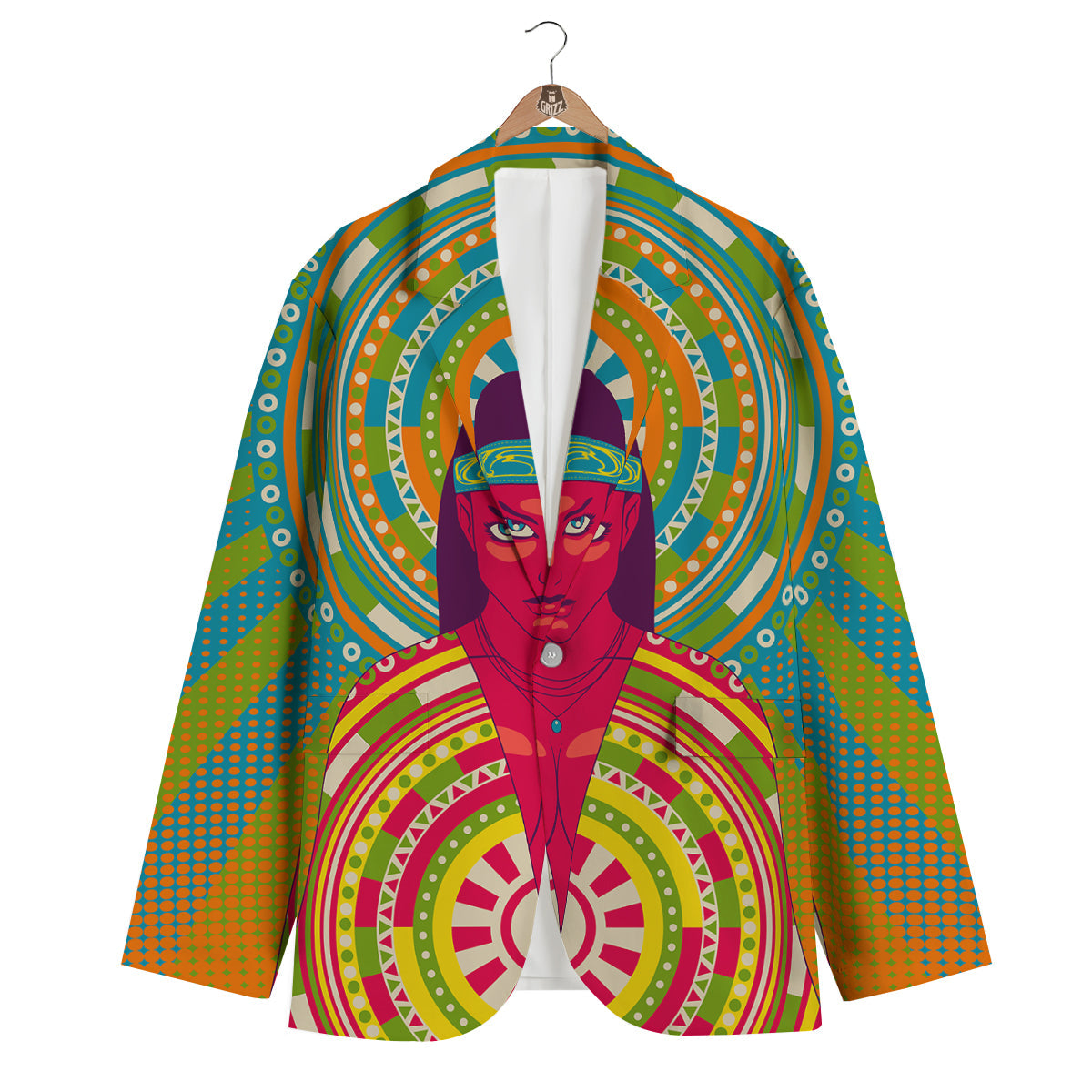 Abstract Psychedelic Women Print Men's Blazer-grizzshop