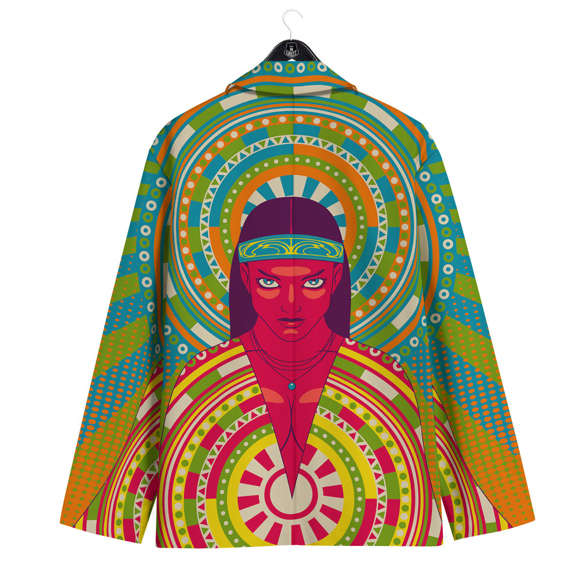 Abstract Psychedelic Women Print Men's Sport Coat-grizzshop