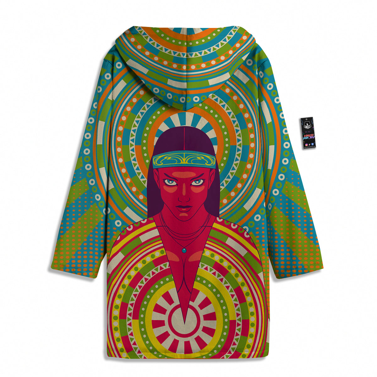 Abstract Psychedelic Women Print Men's Windbreaker Jacket-grizzshop