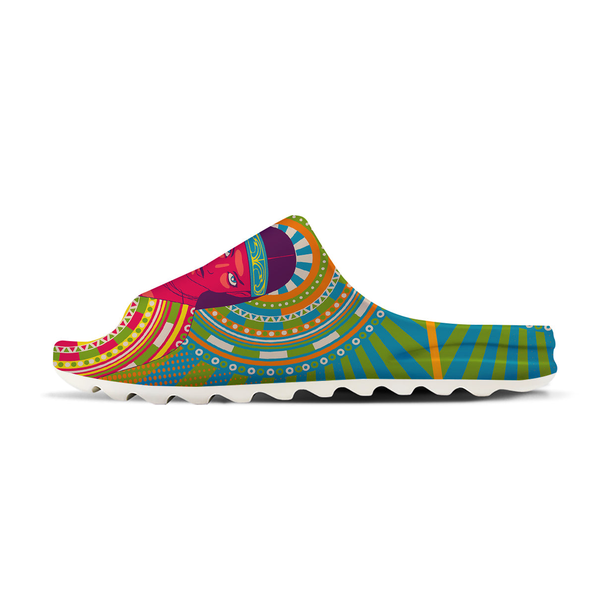 Abstract Psychedelic Women Print Sandals-grizzshop