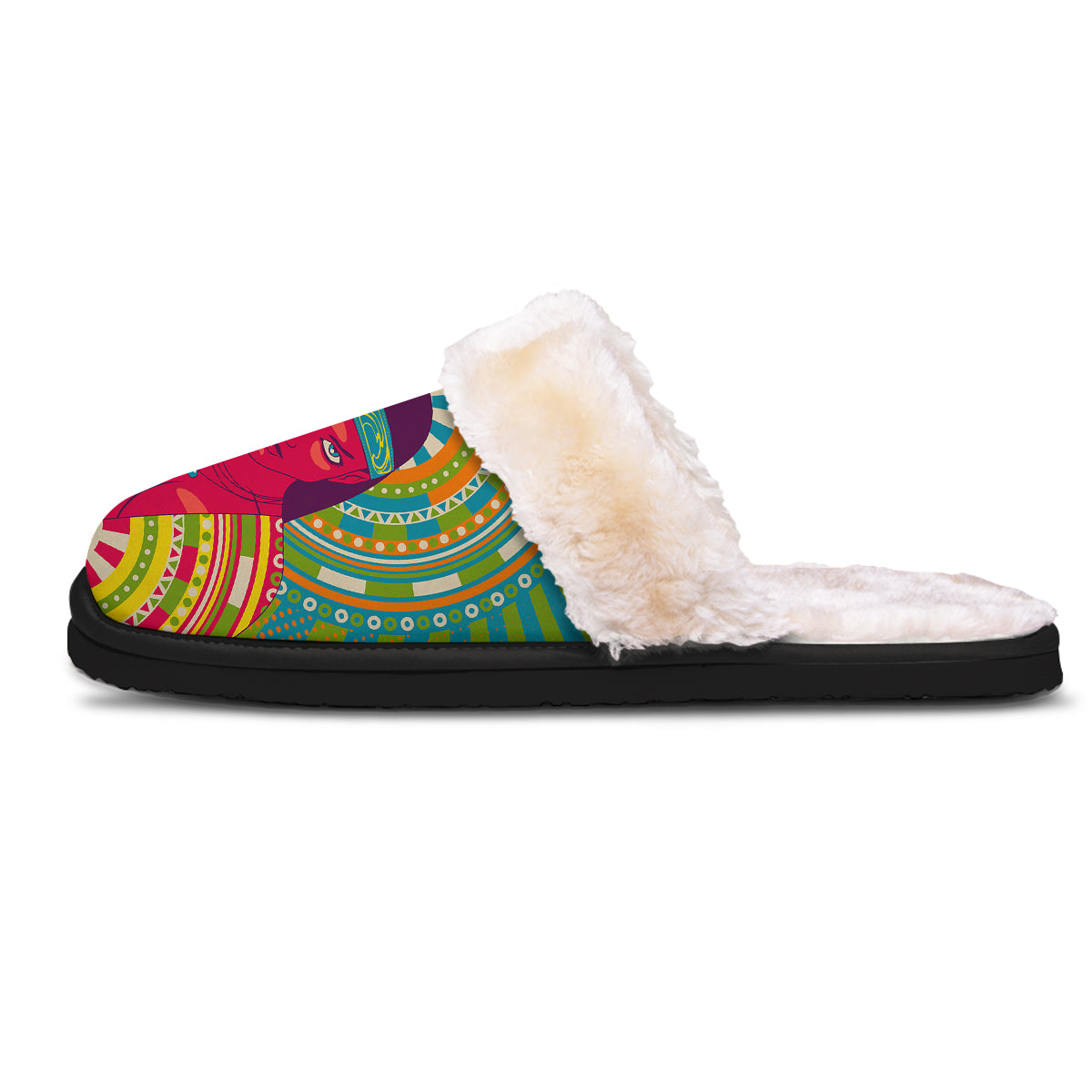Abstract Psychedelic Women Print Slippers-grizzshop